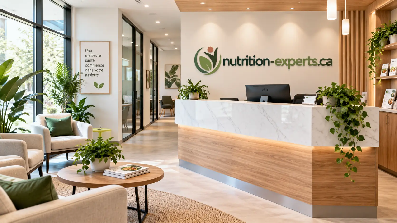 Aire d'accueil d'une clinique de nutrition